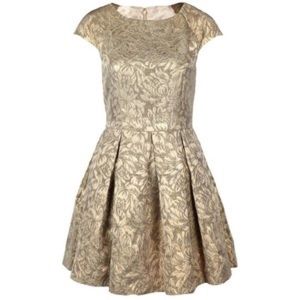 A stunning dress! Gold Brocade, French Connection